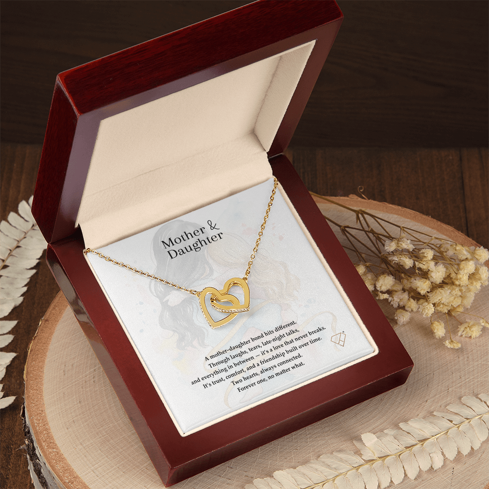 Mother & Daughter Interlocking Hearts Necklace | Meaningful Gift for Mom or Daughter | Love & Connection Jewelry | Mother's Day Necklace