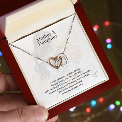 Mother & Daughter Interlocking Hearts Necklace | Meaningful Gift for Mom or Daughter | Love & Connection Jewelry | Mother's Day Necklace