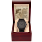 Faith & Strength Wooden Watch – “You Are Never Alone” (Ephesians 6:10) | Sandalwood Timepiece for Him