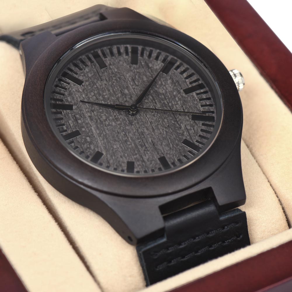 Christian Wooden Watch – “Jesus, Stay Close” | Faith Gift for Men, Dad, Husband, Son | Encouraging Religious Gift for Birthday