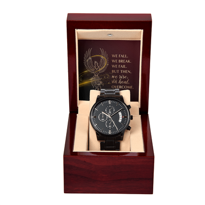 Phoenix Black Chronograph Watch with copper dial