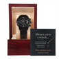 Always Carry a Watch Black Chronograph Watch | Meaningful Gift for Him