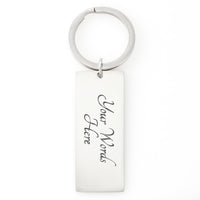 Engraved Rectangle Keychain