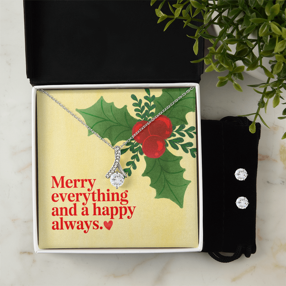 Alluring Beauty Necklace & Earring Set “Merry Everything” card