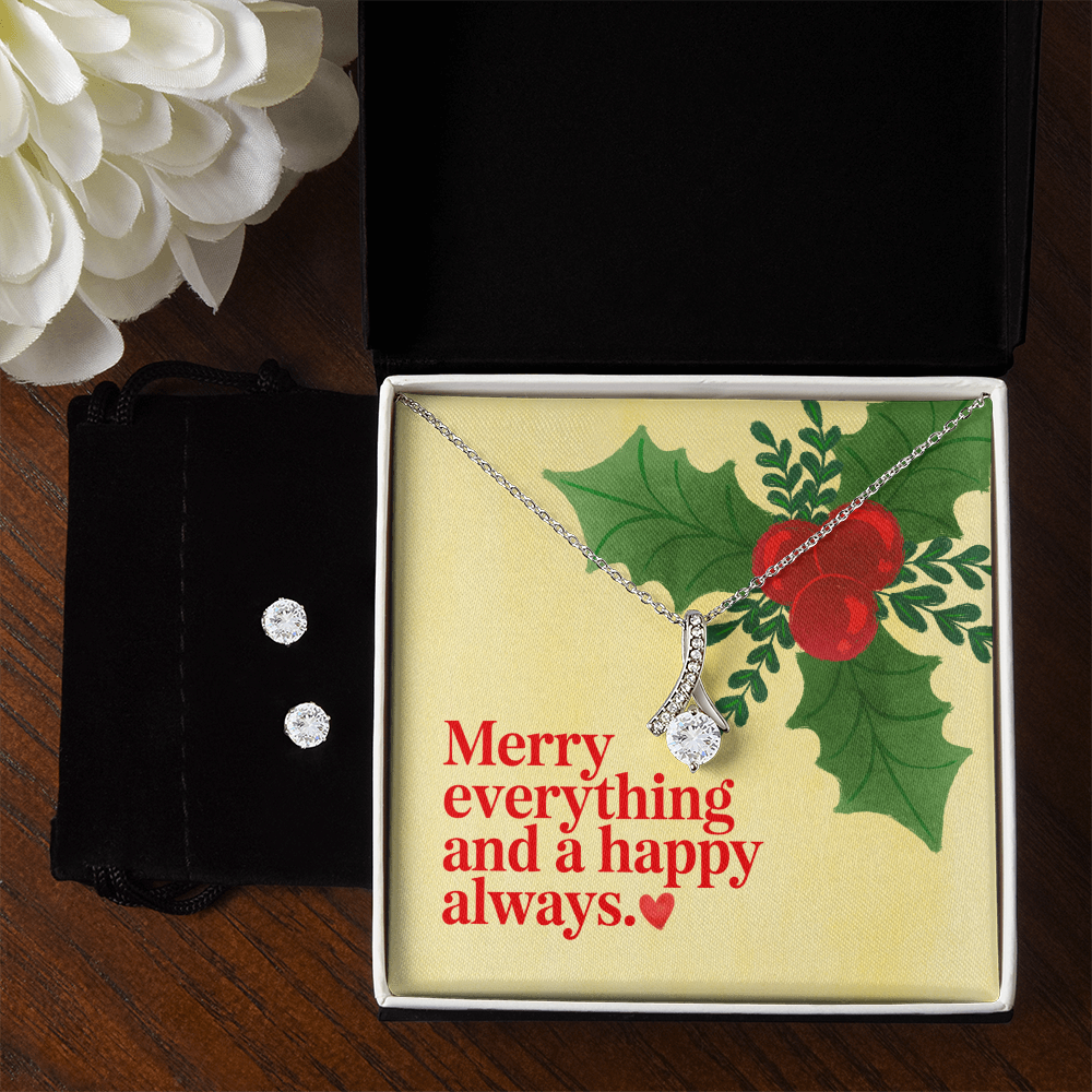 Christmas gift jewelry set with message card