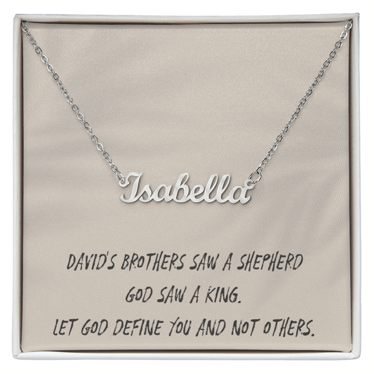 “Let God Define You” – Custom Name Necklace