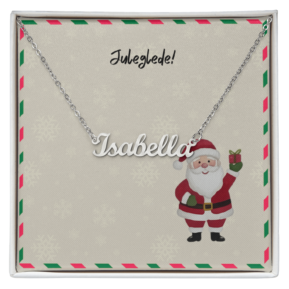 Juleglede personalized name necklace in gold finish