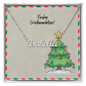 Frohe Weihnachten personalized name necklace in gold