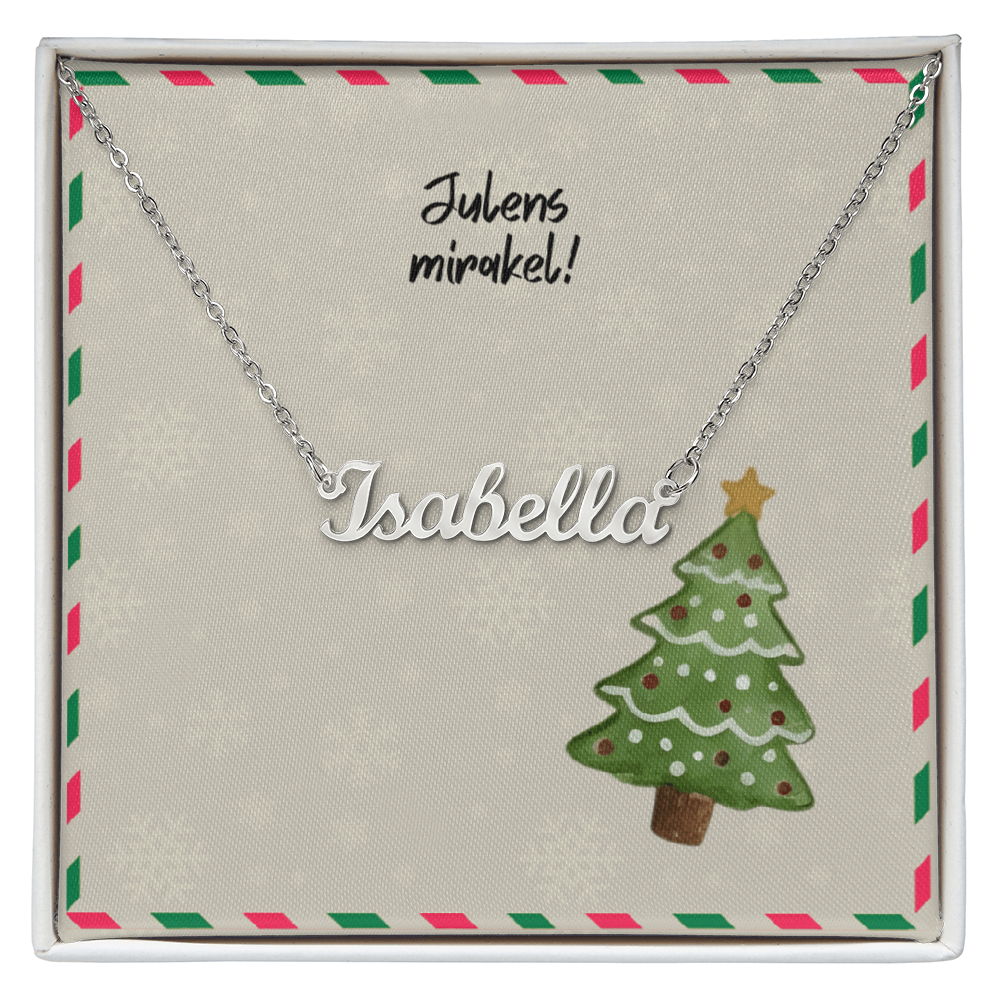 Julens mirakel personalized name necklace in gold finish
