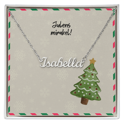 Julens mirakel personalized name necklace in gold finish