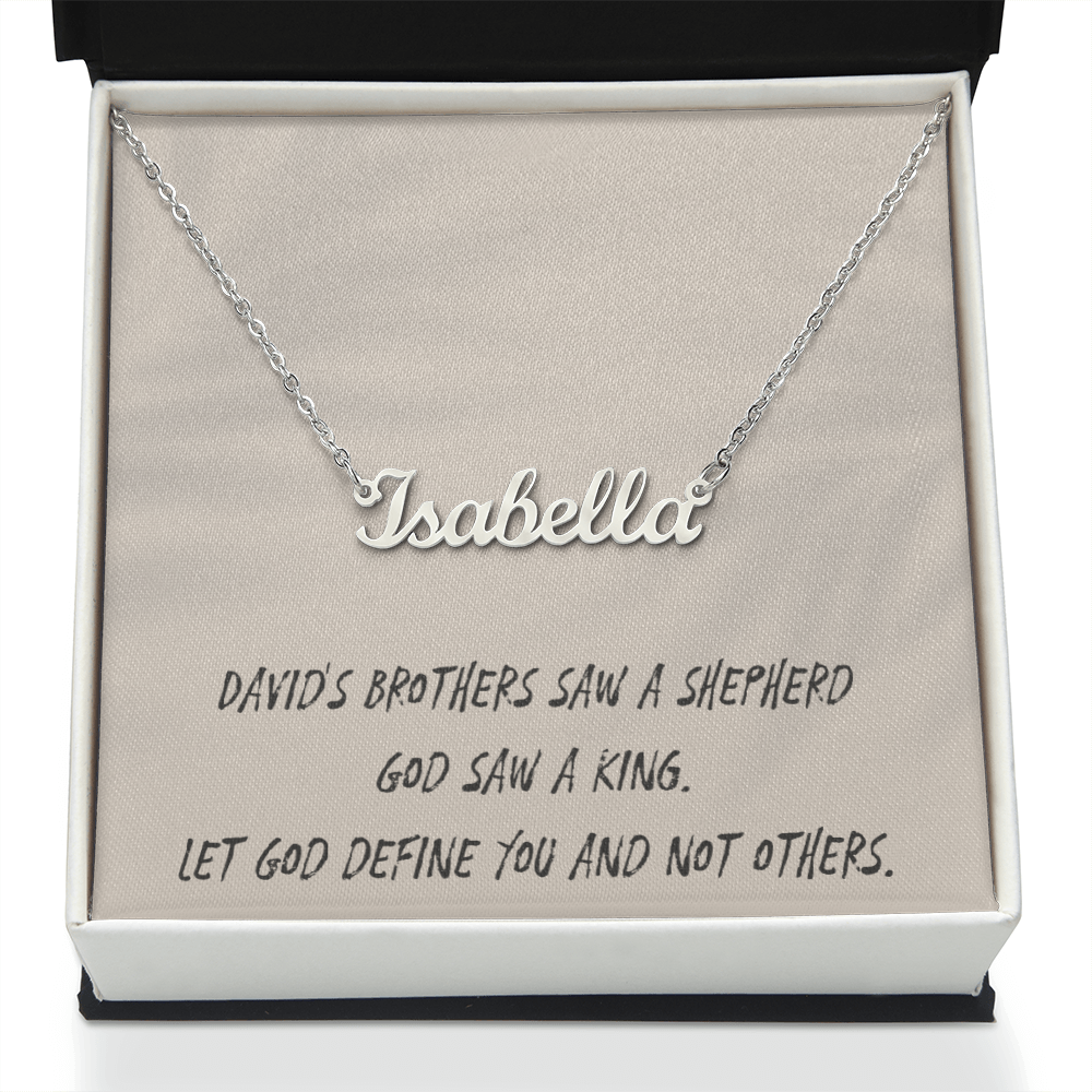 “Let God Define You” – Custom Name Necklace