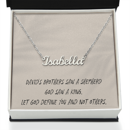 “Let God Define You” – Custom Name Necklace