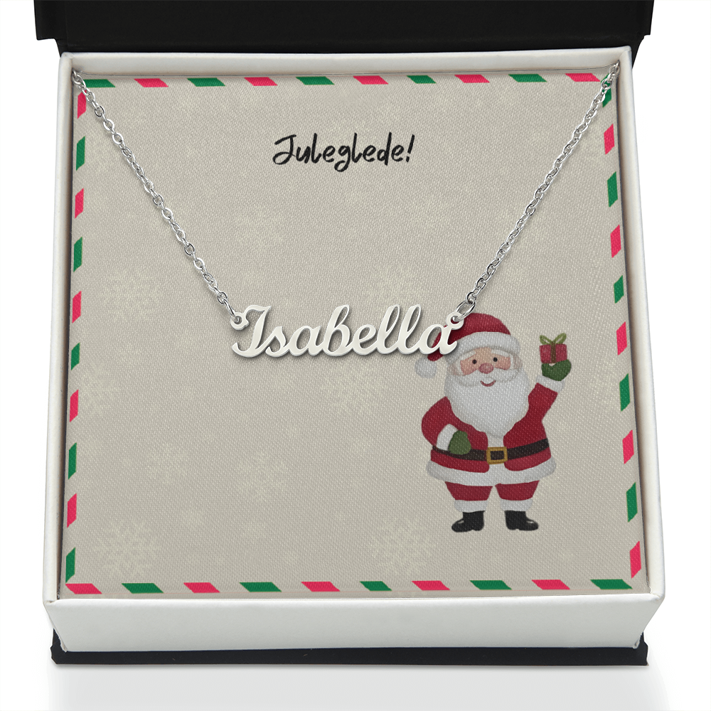 Norwegian Christmas personalized name jewelry gift