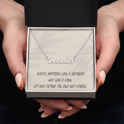 “Let God Define You” – Custom Name Necklace
