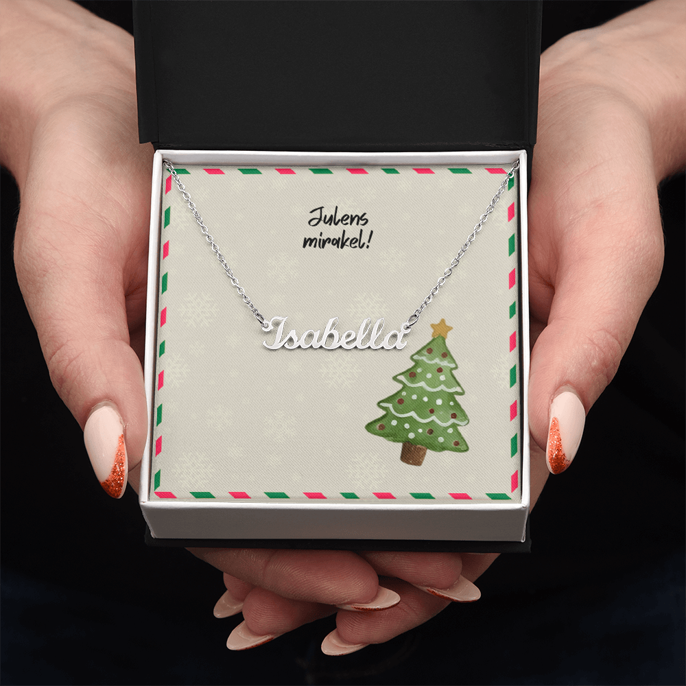 Custom name pendant necklace with Julens mirakel theme