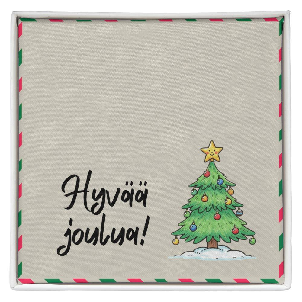 Necklace styled in mahogany LED luxury box