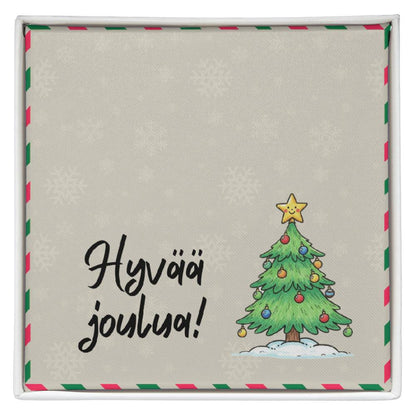 Necklace styled in mahogany LED luxury box