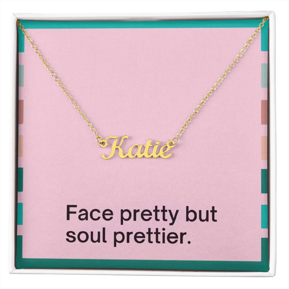 Stainless steel custom name necklace for girlfriend