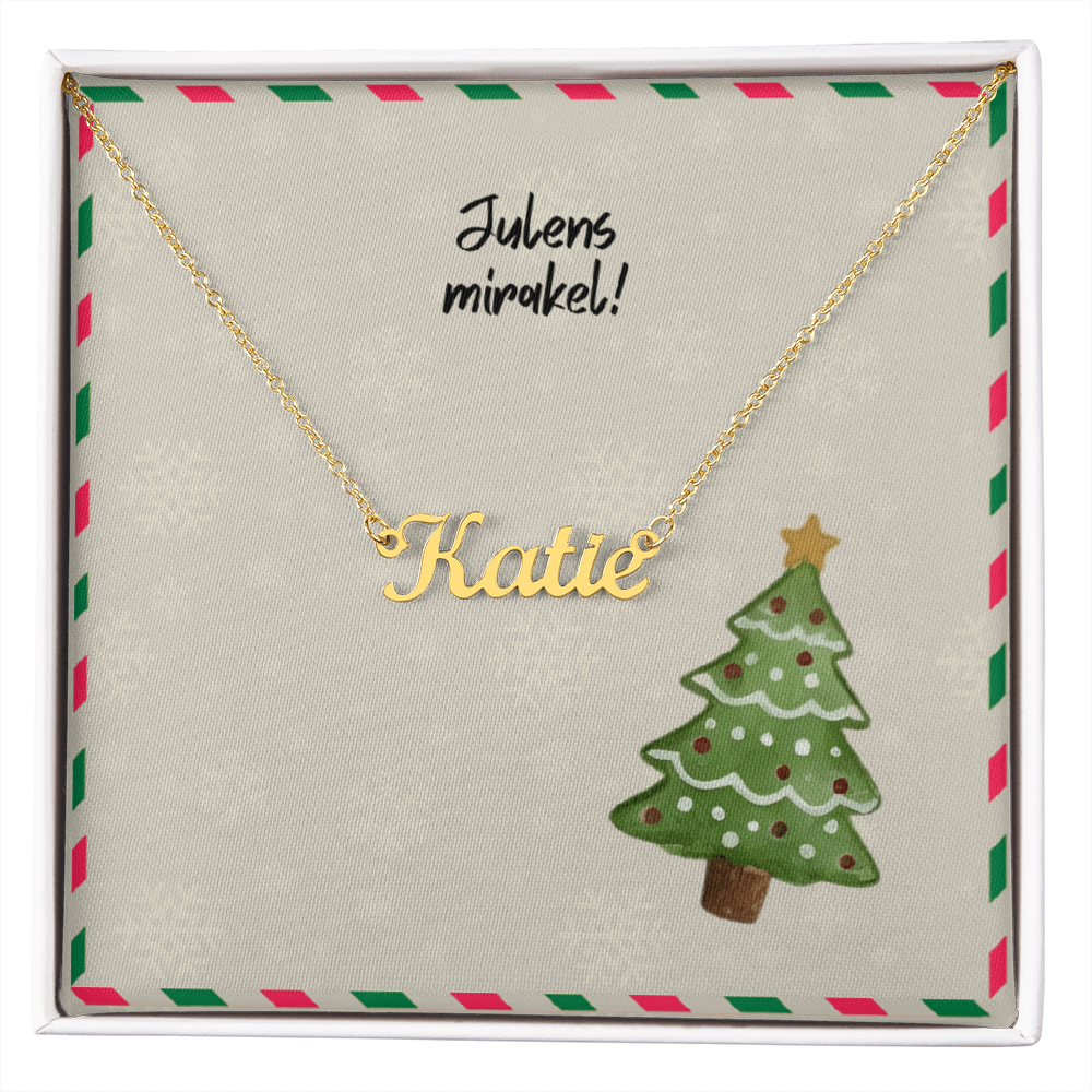 Personalized Christmas necklace gift made in USA
