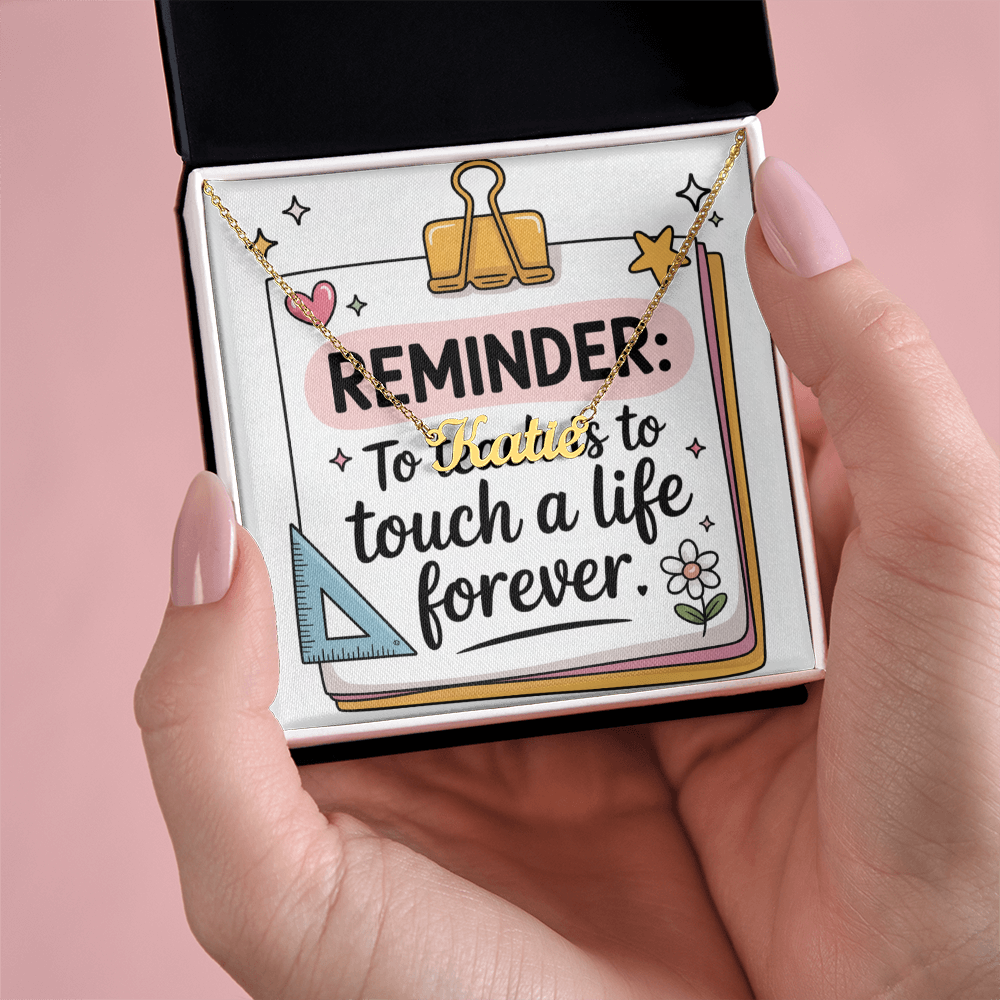“Touch a Life Forever” – Custom Name Necklace