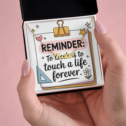 “Touch a Life Forever” – Custom Name Necklace