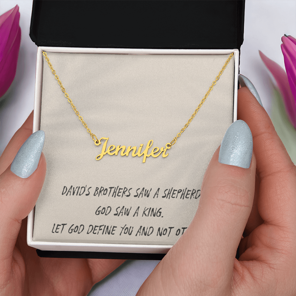 “Let God Define You” – Custom Name Necklace