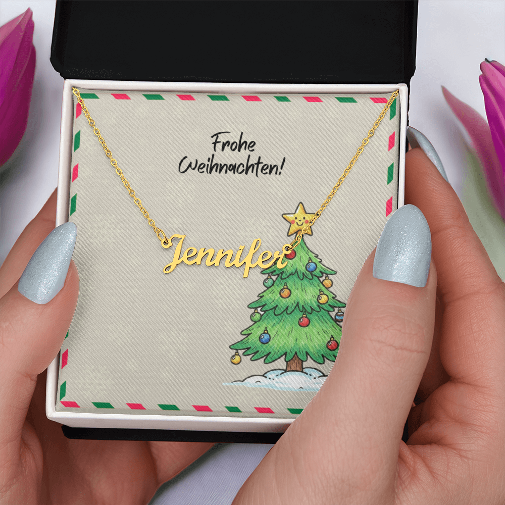 Adjustable chain custom name necklace for Christmas gifting