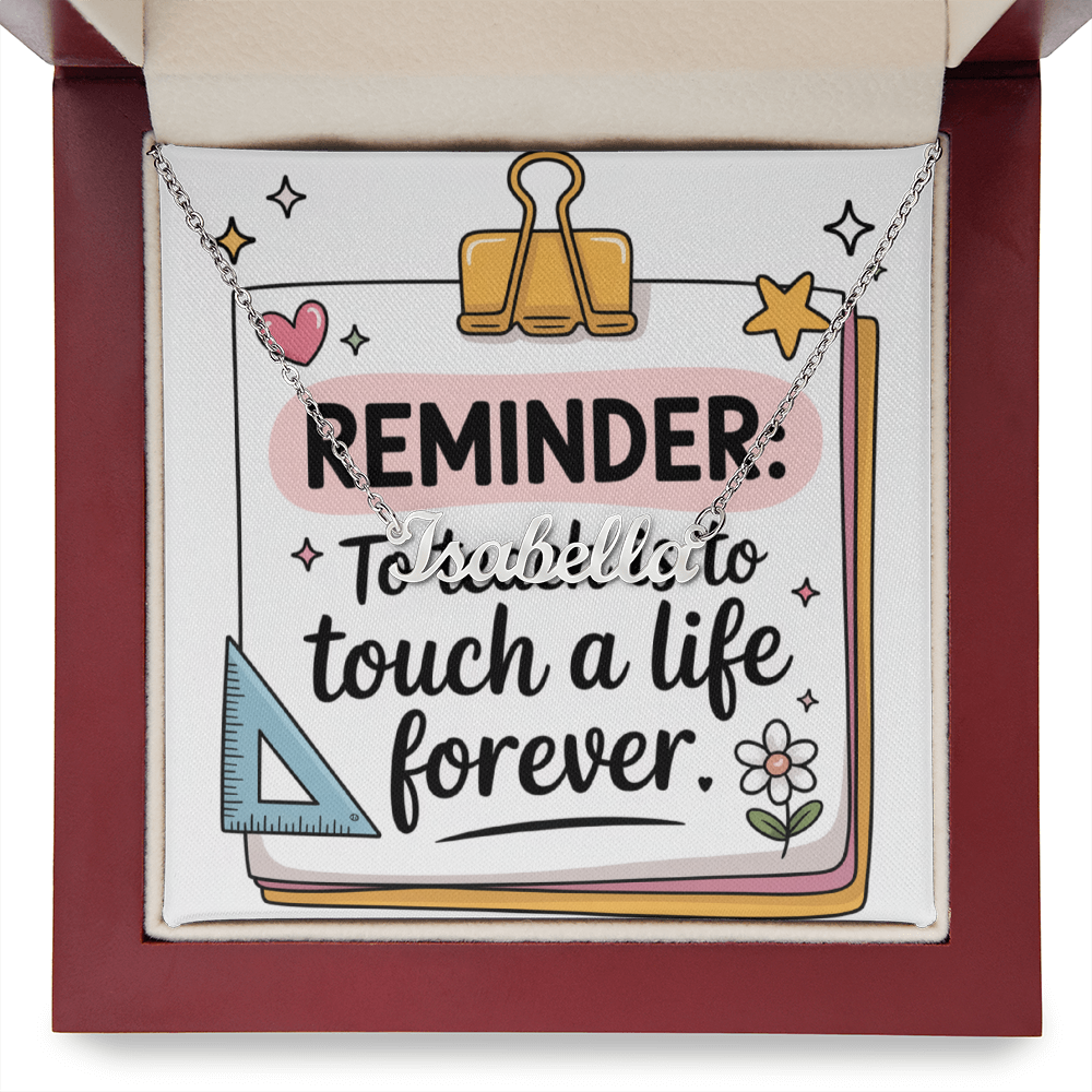 “Touch a Life Forever” – Custom Name Necklace