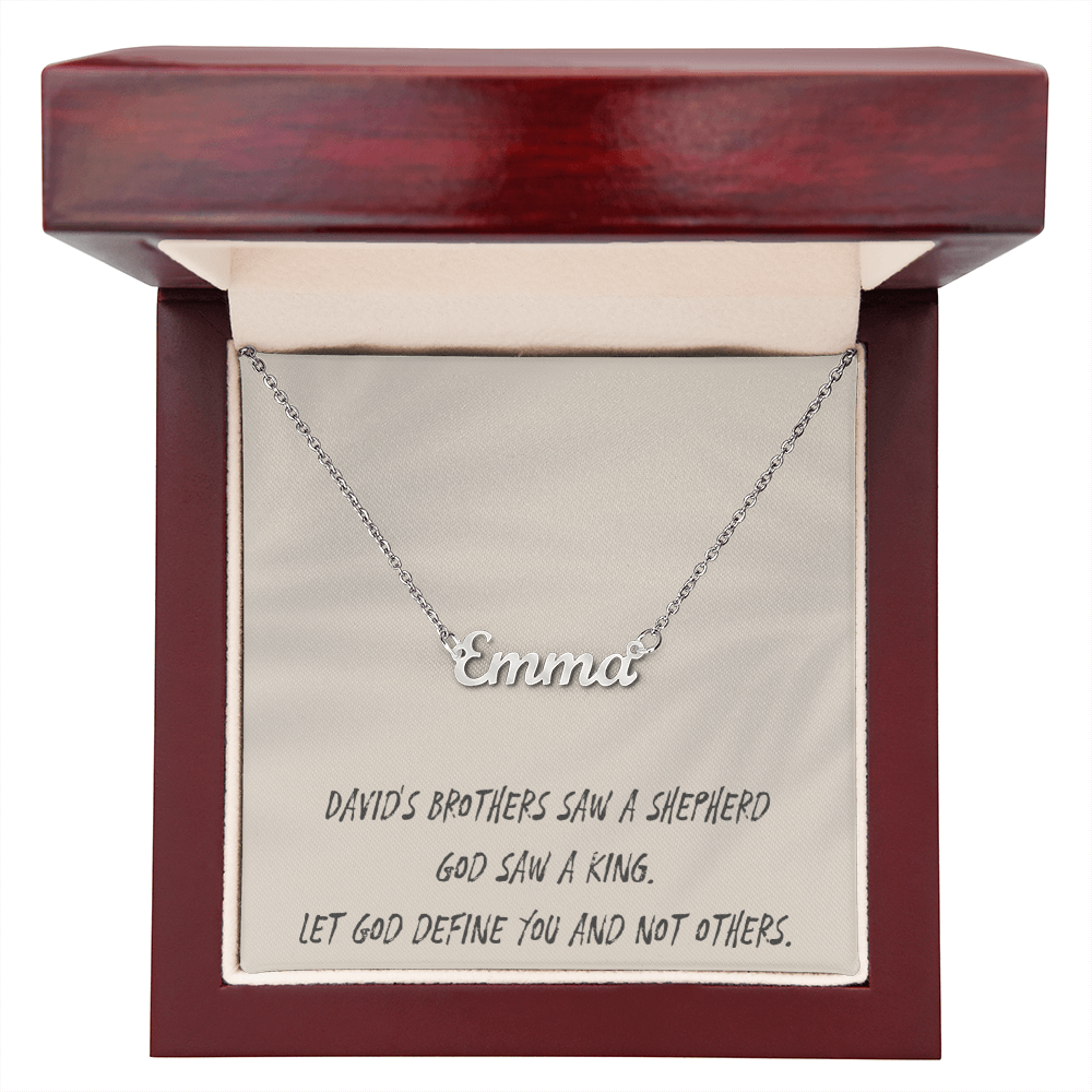 “Let God Define You” – Custom Name Necklace