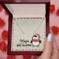 Name necklace presented in luxury mahogany box with LED