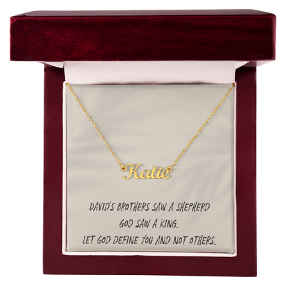“Let God Define You” – Custom Name Necklace