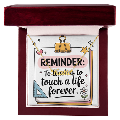 “Touch a Life Forever” – Custom Name Necklace