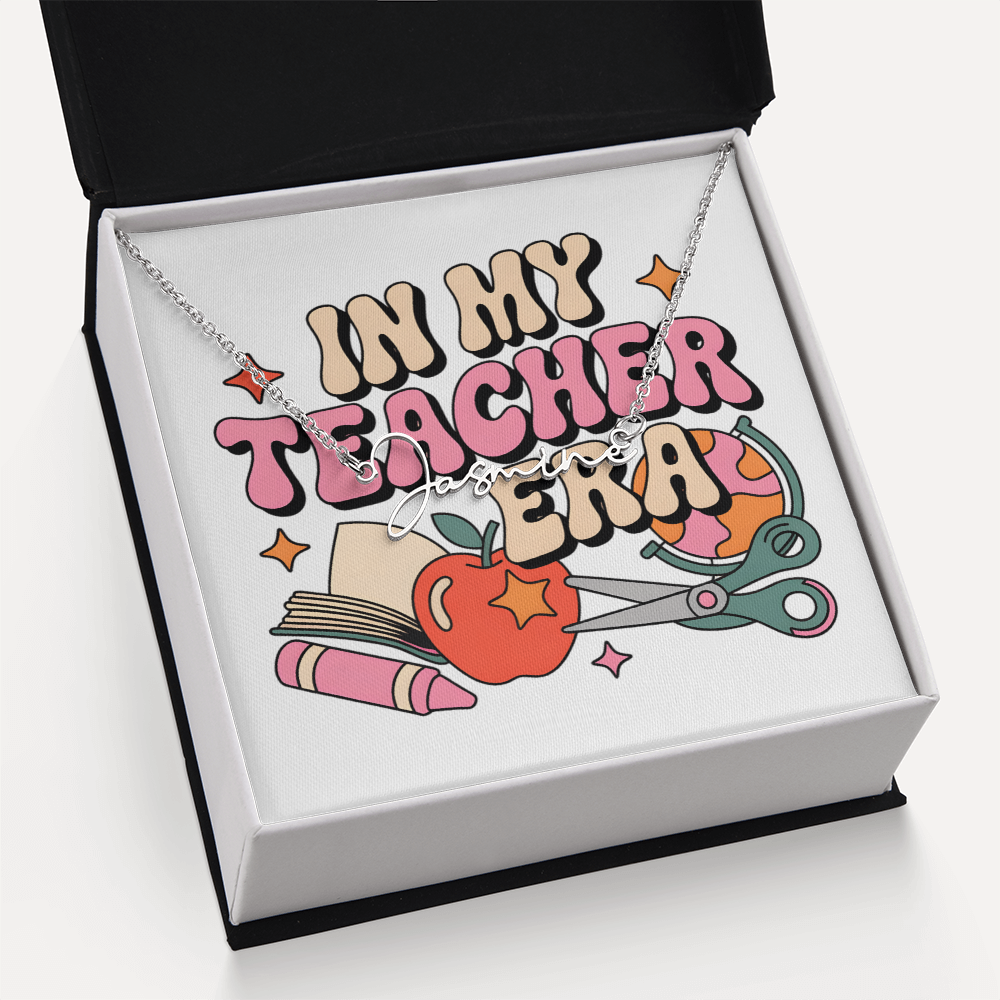 “In My Teacher Era” – Custom Name Necklace ✨