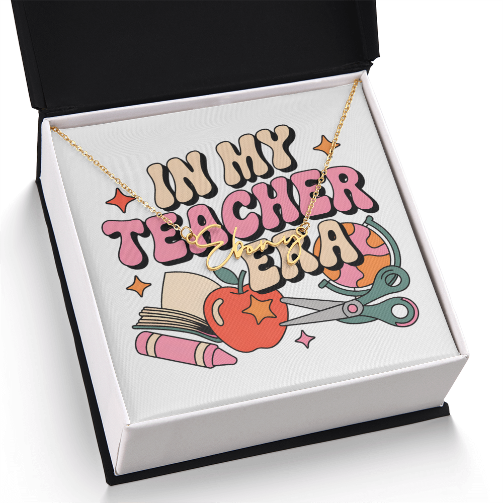 “In My Teacher Era” – Custom Name Necklace ✨