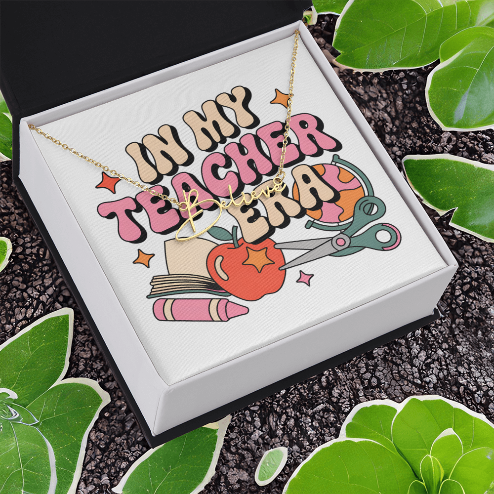 “In My Teacher Era” – Custom Name Necklace ✨