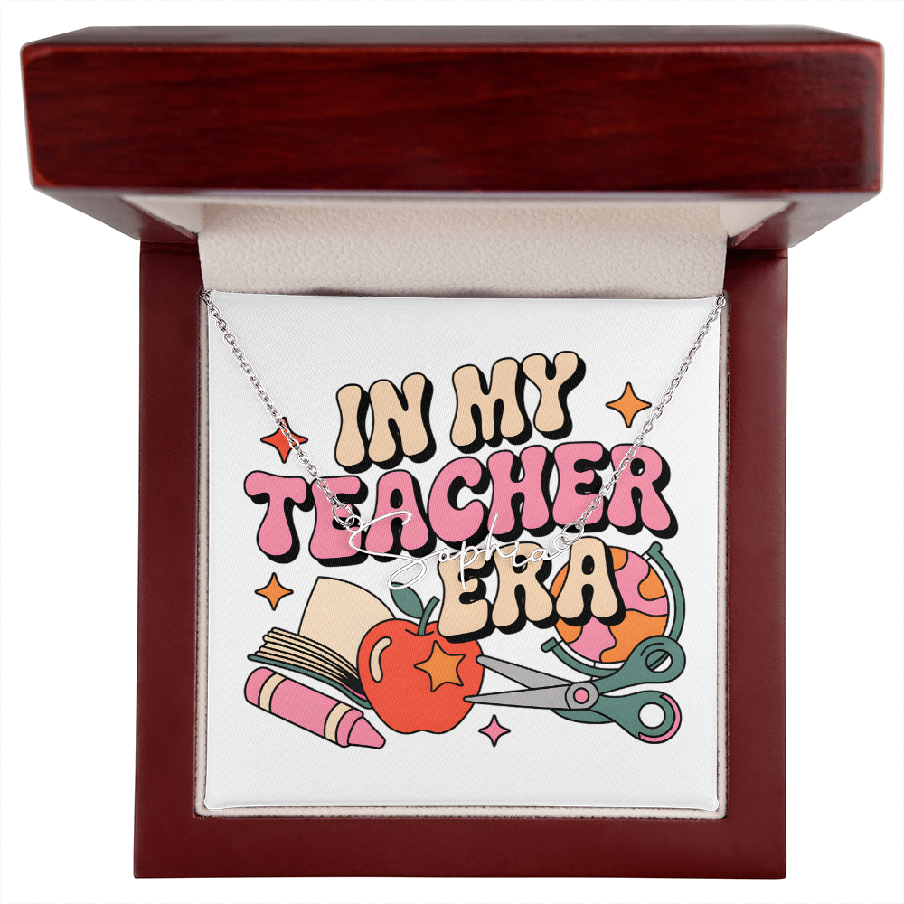 “In My Teacher Era” – Custom Name Necklace ✨