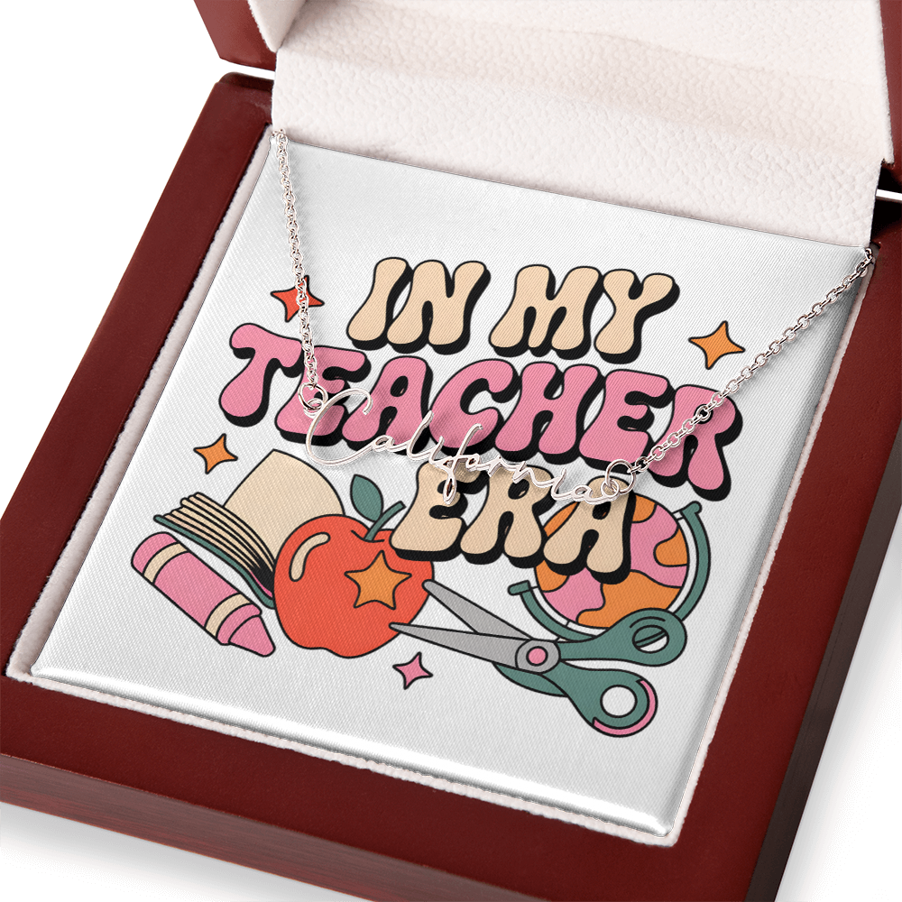 “In My Teacher Era” – Custom Name Necklace ✨