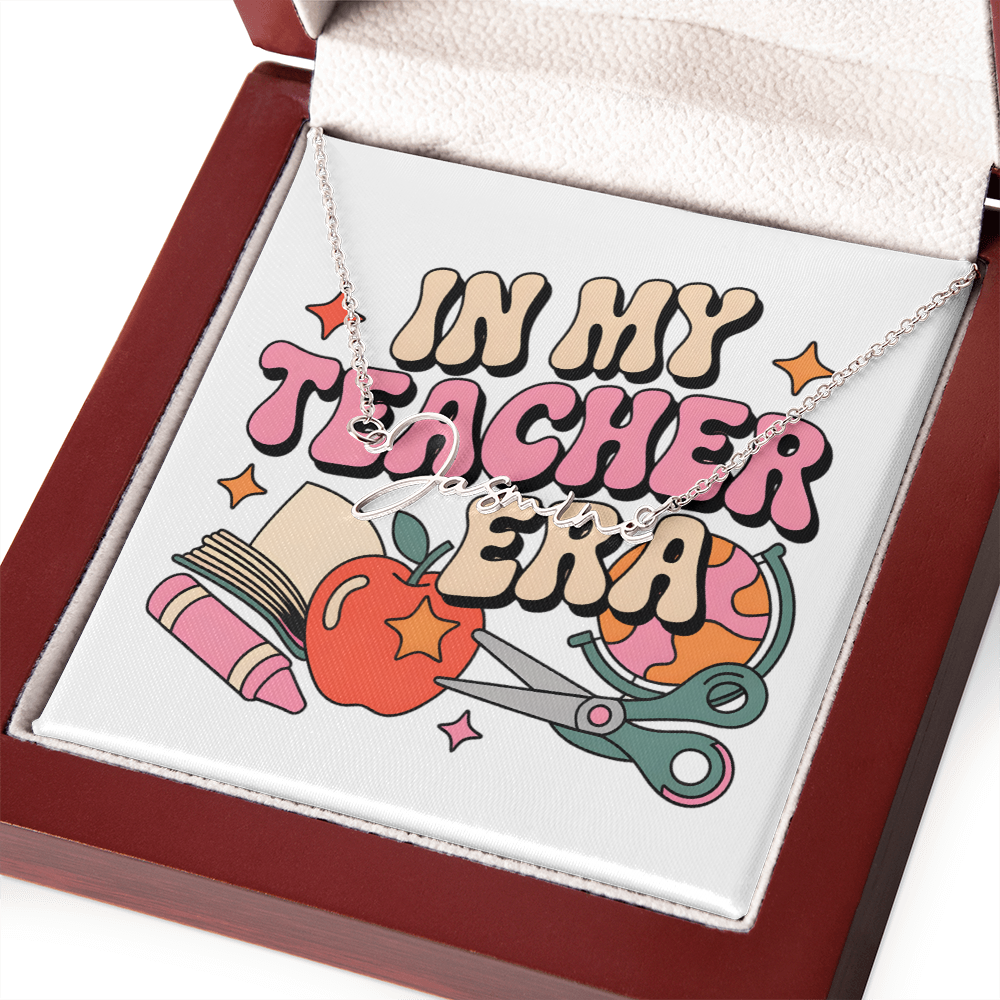 “In My Teacher Era” – Custom Name Necklace ✨