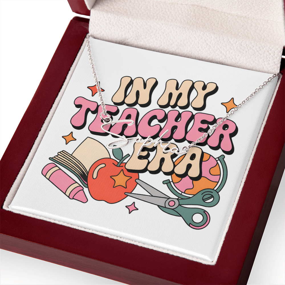 “In My Teacher Era” – Custom Name Necklace ✨
