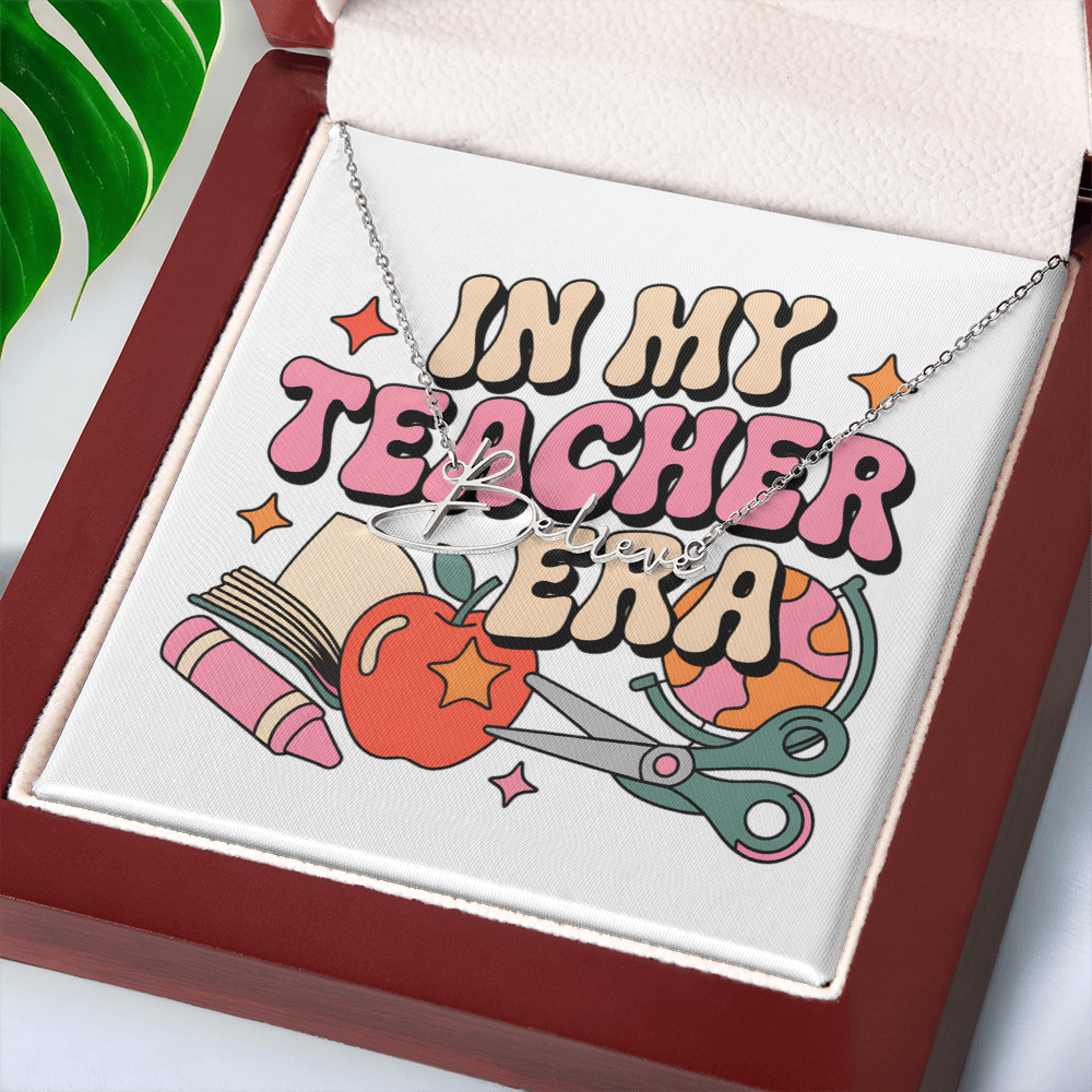 “In My Teacher Era” – Custom Name Necklace ✨