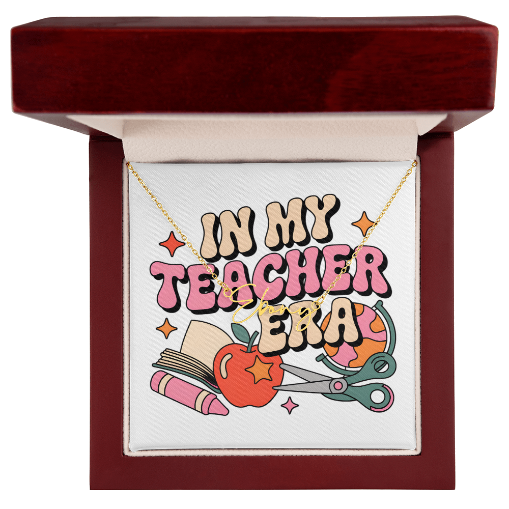 “In My Teacher Era” – Custom Name Necklace ✨