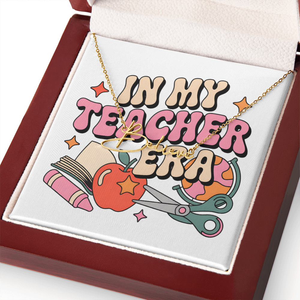 “In My Teacher Era” – Custom Name Necklace ✨