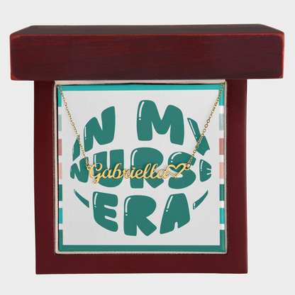 In My Nurse Era – Personalized Heart Name Necklace