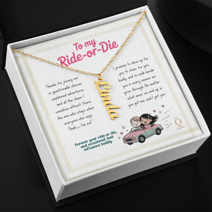 Custom script pendant necklace gift for her