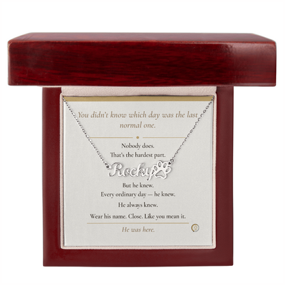 personalized dog memorial necklace with paw print charm
