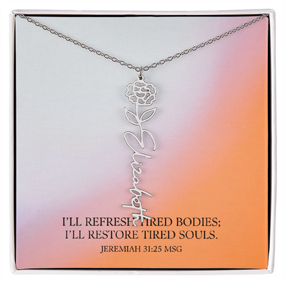 Renewed Grace – Flower Name Necklace