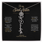 Personalized Soul Sister flower name necklace on message card