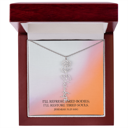 Renewed Grace – Flower Name Necklace