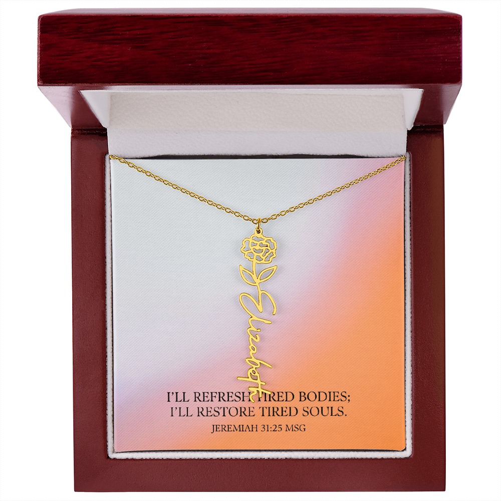Renewed Grace – Flower Name Necklace