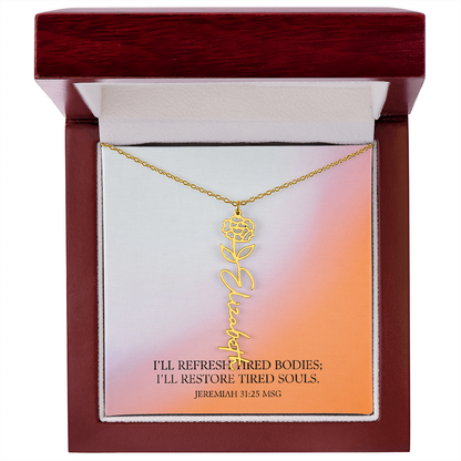 Renewed Grace – Flower Name Necklace